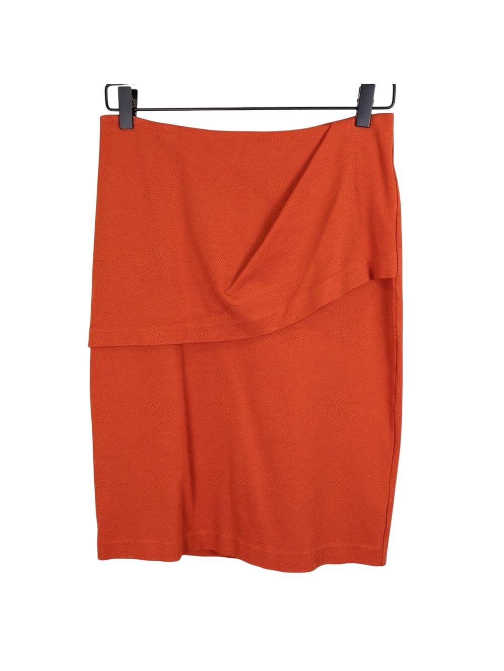CAbi Orange Asymmetrical Knit Skirt Size 6